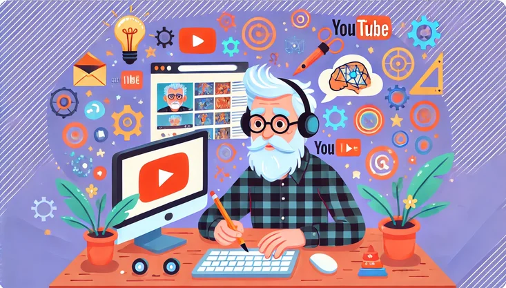 Jose trabajando con IA para su canal de cuentos